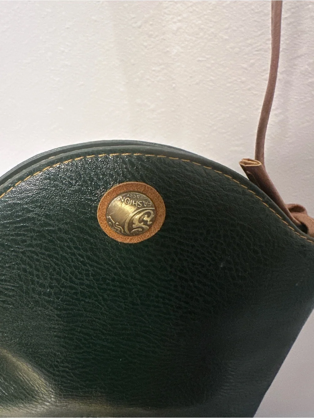 Vintage Heroing Forest Green Genuine Leather Crossbody Bag